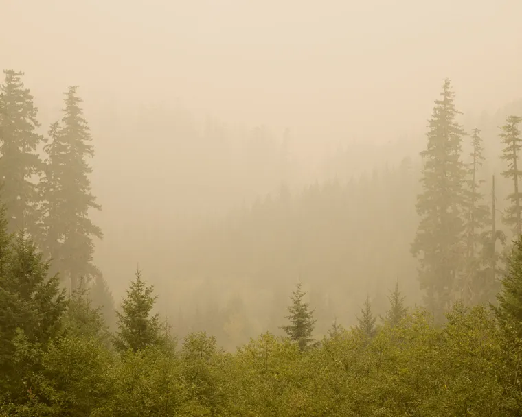 Oregon wildfire smoke photography